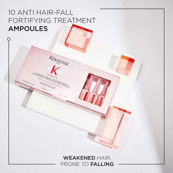 Genesis Ampoules Cure Anti-Chute Fortifiantes Anti-Hair Fall Treatment - 10x6 ml