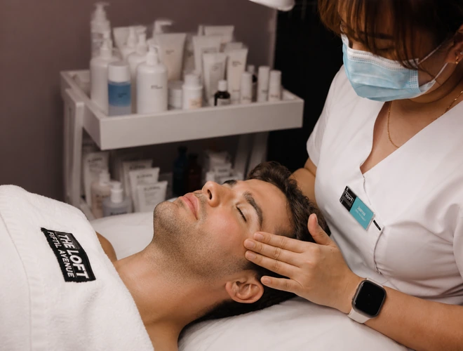 Express facial for men in Dubai at The Loft Gents Grooming