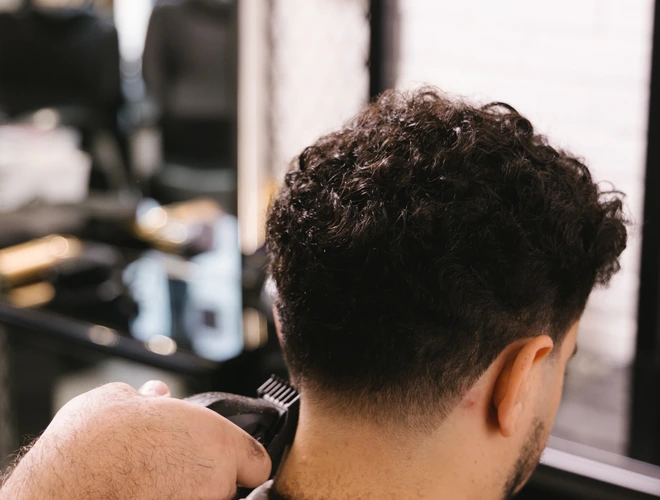 Neck shaving at The Loft Gents Grooming in Dubai