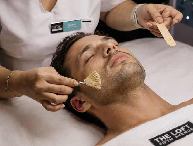 Pigmentation facial for men in Dubai at The Loft Gents Grooming