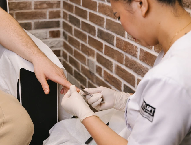 Signature Manicure for men at the loft gents grooming in dubai